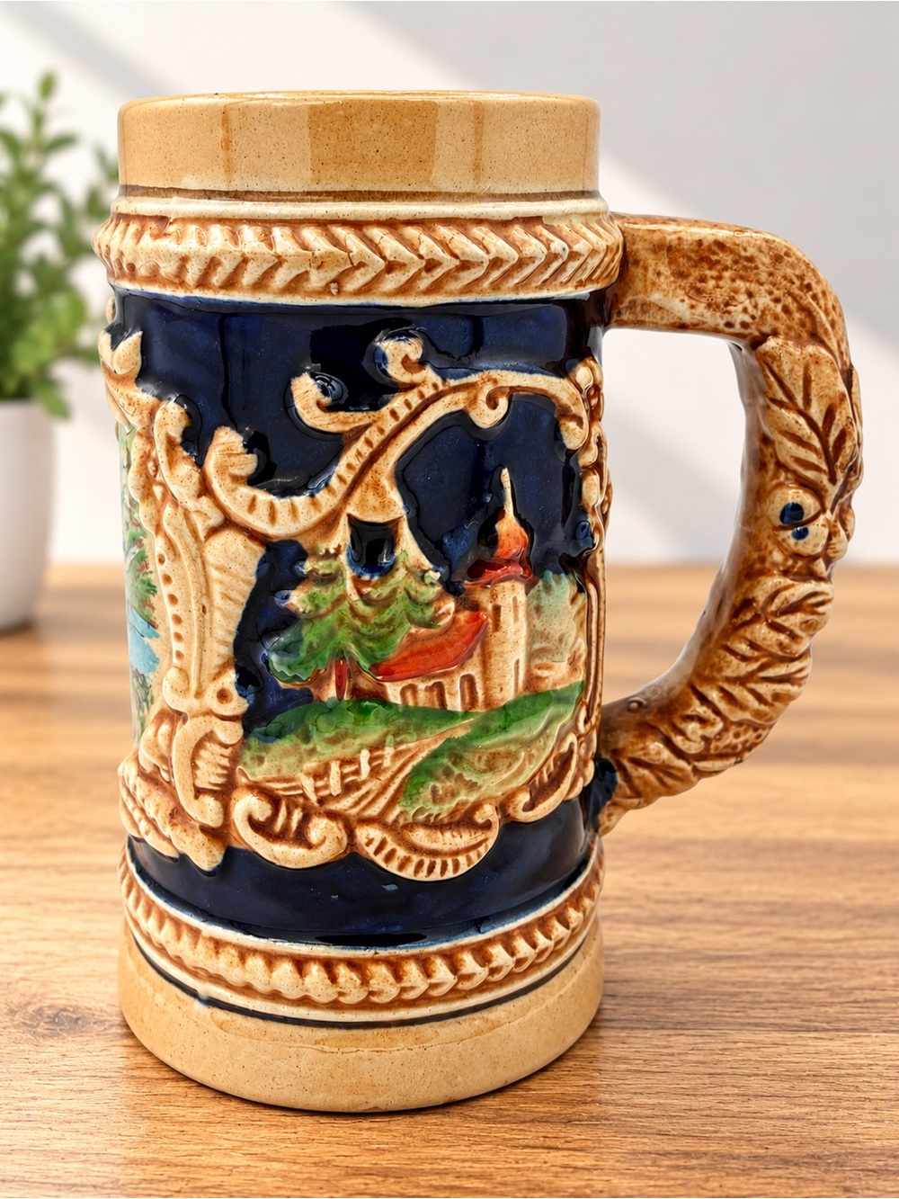 Cotfer Switzerland No 2000 Lausanne Ouchy Scenic Beer Stein Mug